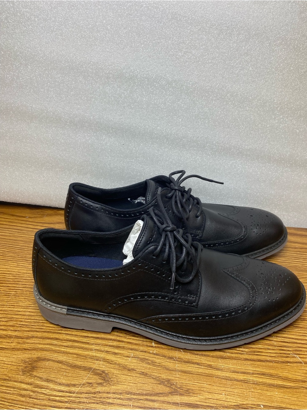 ColeHaan  Go To Wingtip Oxford Casual Dress Shoes Black Gray Mens Size 11.5 New